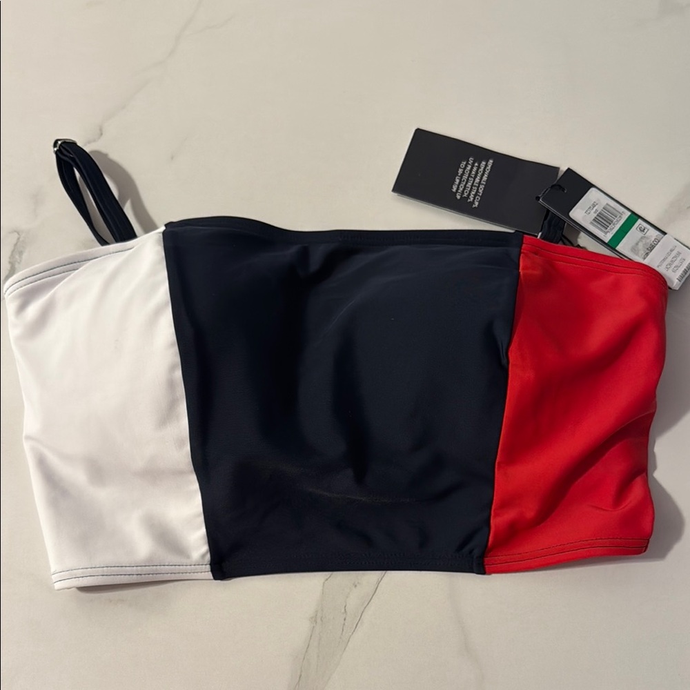 Colorblock Strapless Top